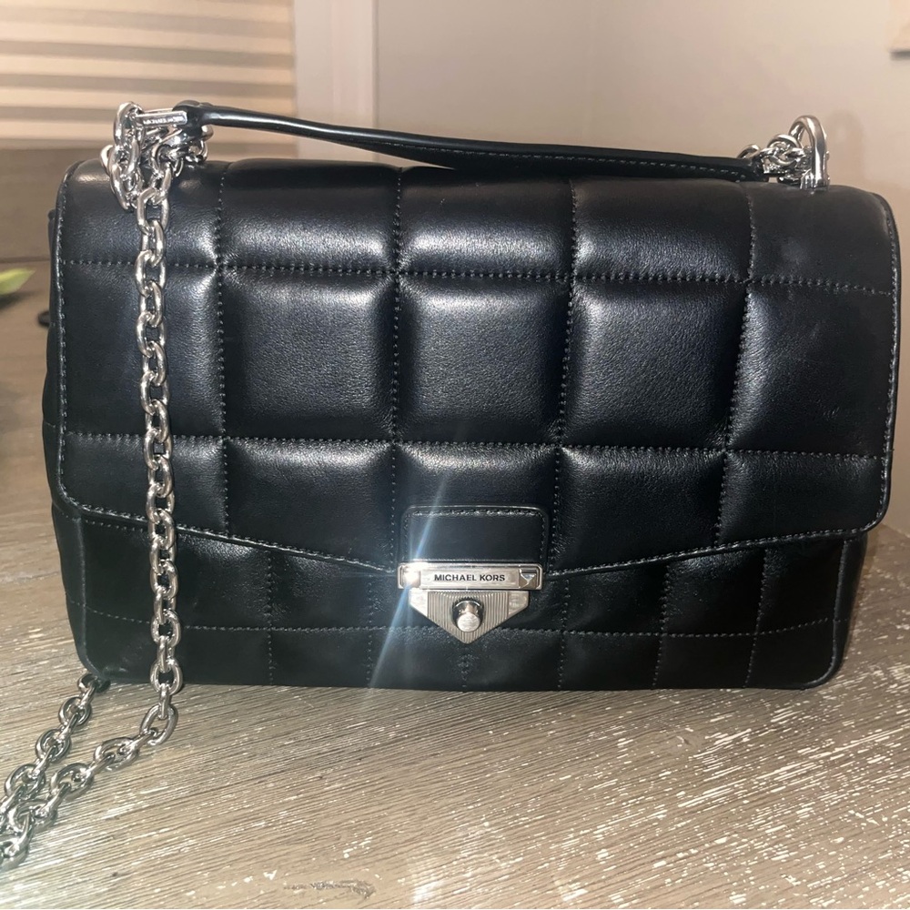Michael Kors Extra large SoHo Black Quilted Crossbody Bag